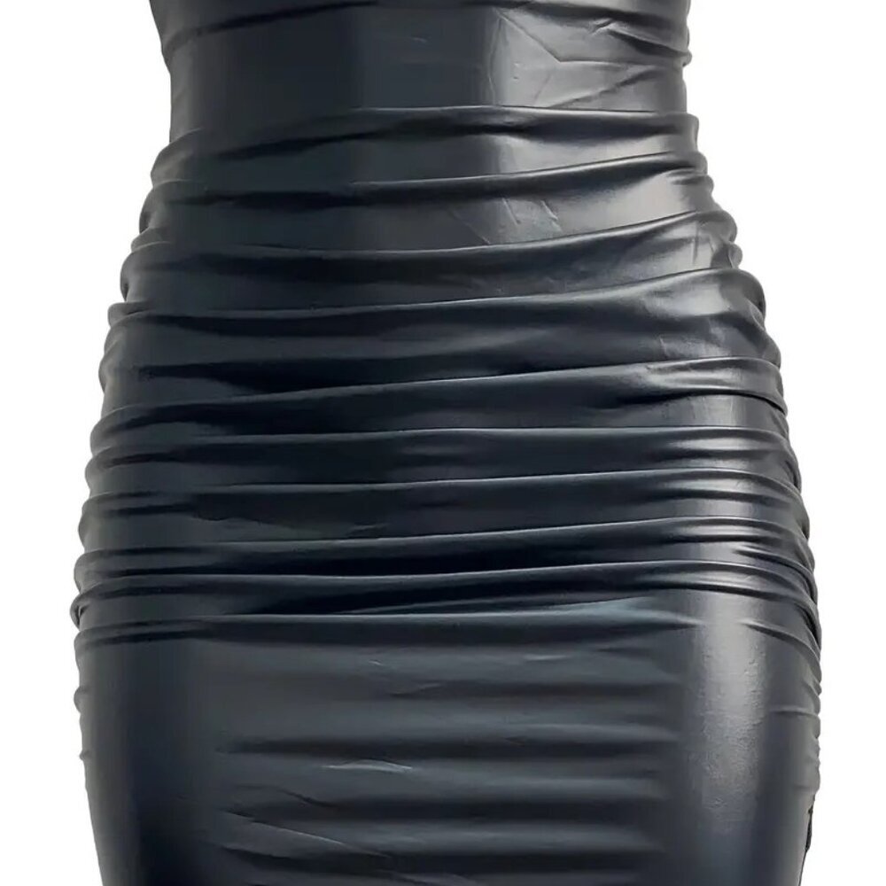 Elegant High-Waist PU Leather Skirt